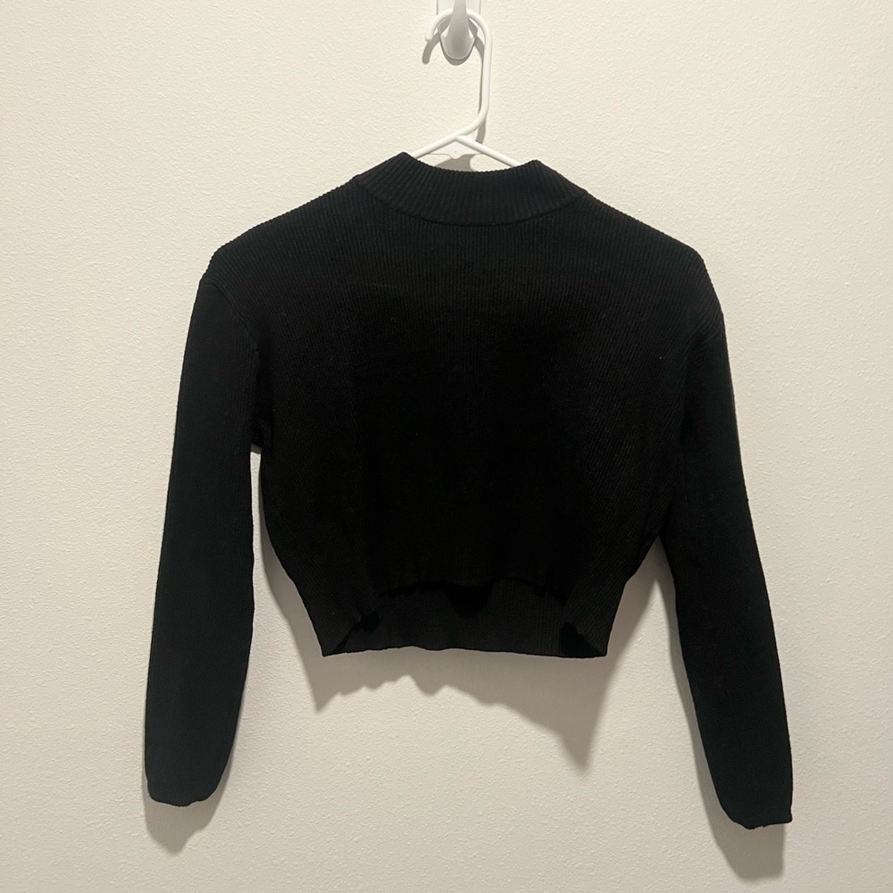 L.A. Hearts Cropped Mock Neck Sweater